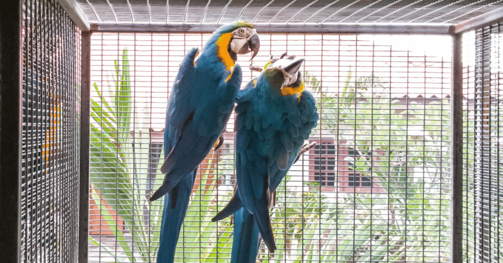 Macaws need a strong enclosure (2)