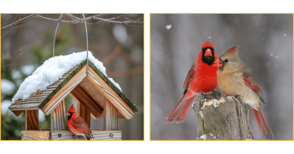 Northern Cardinal in the snow