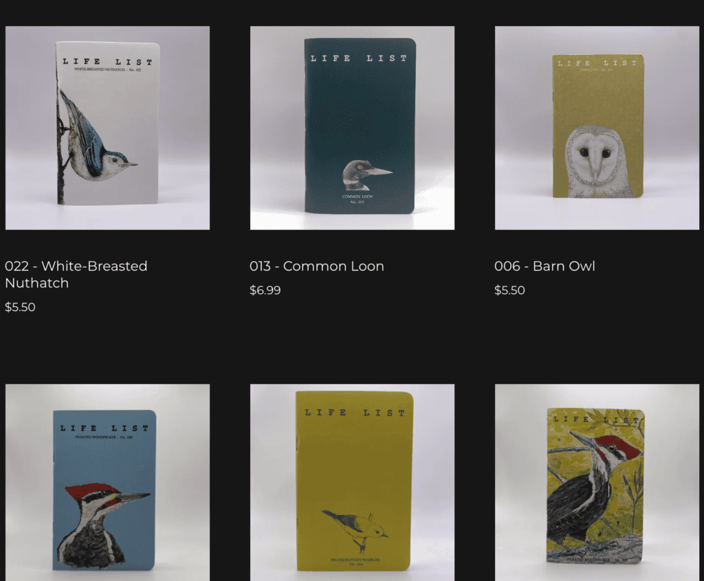 birding journals artbooks